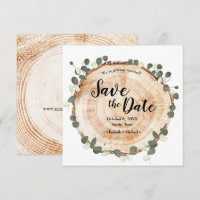 Hojas de eucalipto y sitio web de Boda de madera c