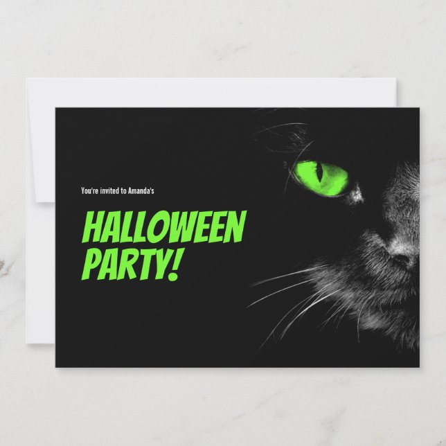 Reserva La Fecha Hola Darkness Green Eyes Halloween (Anverso)