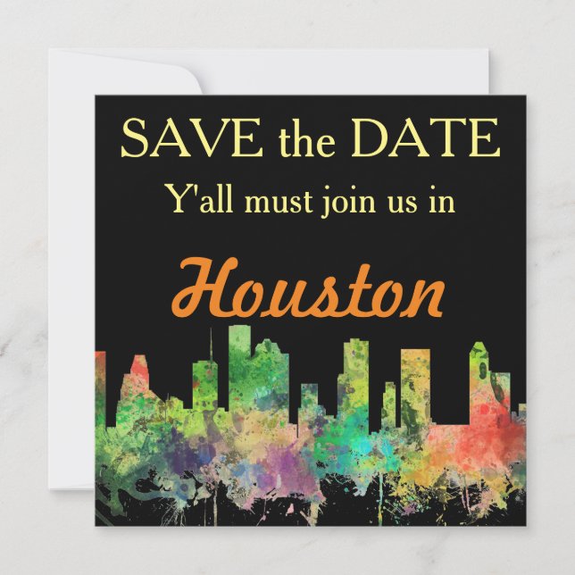 RESERVA LA FECHA HOUSTON TEXAS SKYLINE SP - (Anverso)