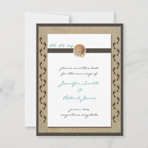 Reserva La Fecha Huellas en la arena Guardar la fecha