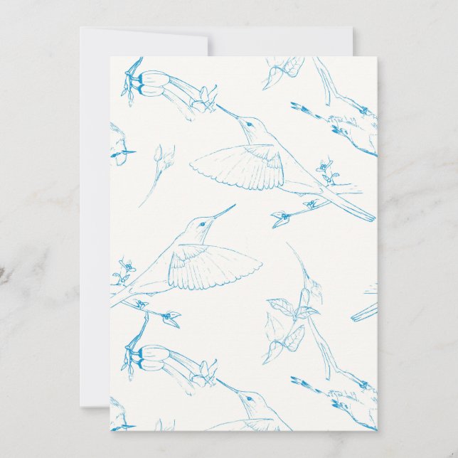 Reserva La Fecha Hummingbirds Pattern (Anverso)