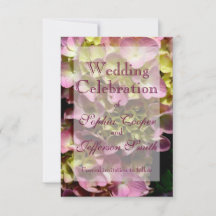 Hydrangeas rosa Boda floral verde rosa amarillo