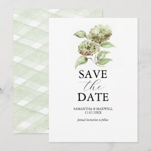 Reserva La Fecha Hydrangeas Verdes para Salvar la Fecha de la Boda