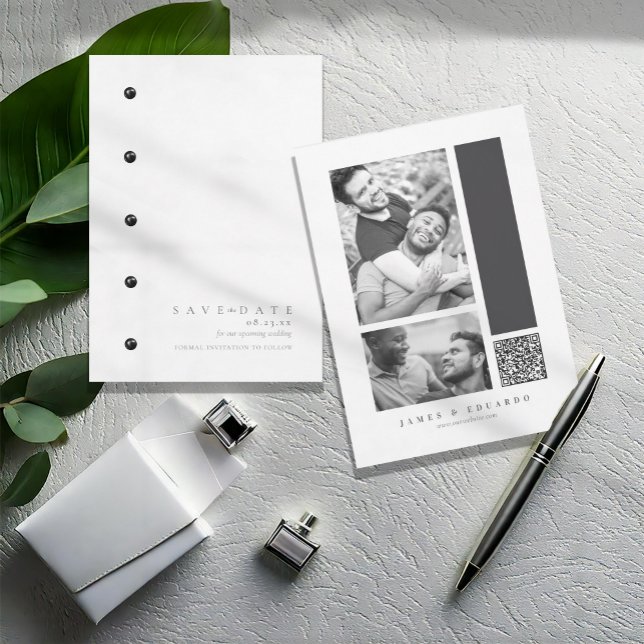 Reserva La Fecha ID1090 del Boda blanco y negro a medida (Subido por el creador)