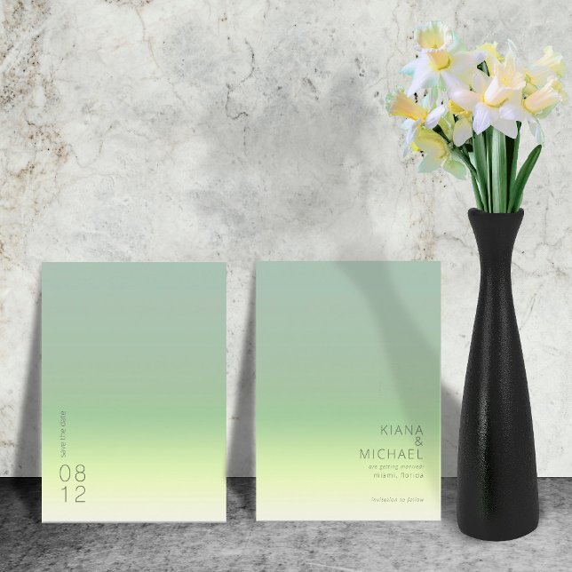 Reserva La Fecha Id. de prado de primavera de Boda de degradado de  (Subido por el creador)