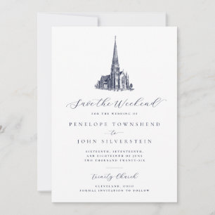 Reserva La Fecha Iglesia elegante salva al Boda del fin de semana