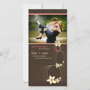 Reserva La Fecha Ikebana Frangipani Boda de Flor Tropical Rosa