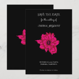 Reserva La Fecha Ilustración de flor rosa linda – Diseño floral de 