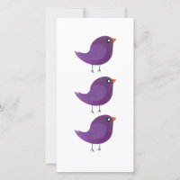 Ilustración de pajarito morado lindo