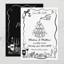 Ilustraciones Dibujadas a Mano Garabatos Bodas