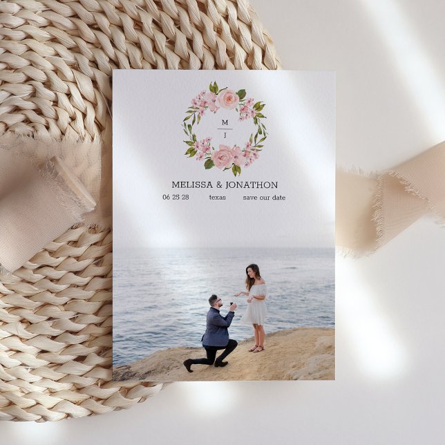 Reserva La Fecha Imagen Floral De Rubor Rosa Rosa Guarda La Fecha (Subido por el creador)