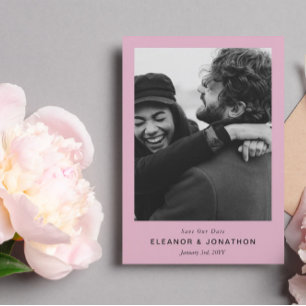 Reserva La Fecha Imagen minimalista rosa moderna y de diseño Guarda