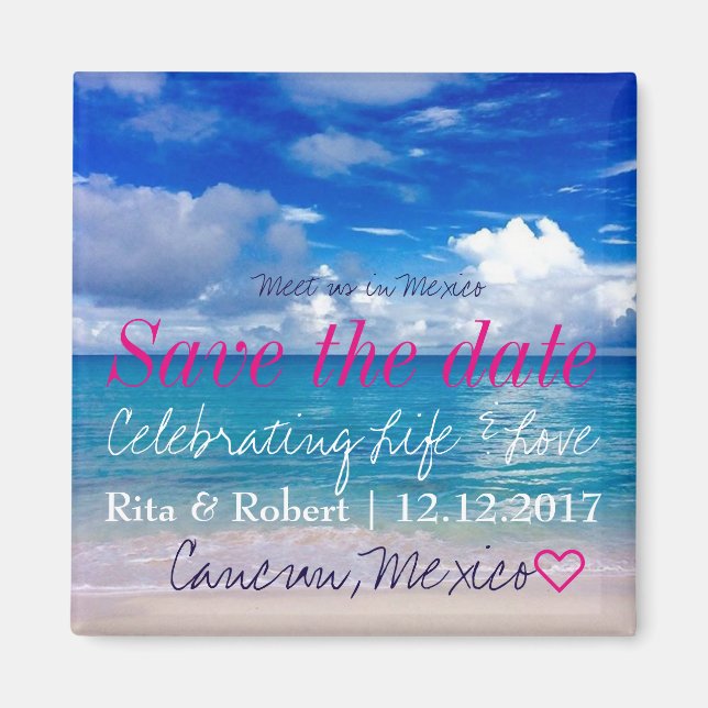 Reserva la fecha | Imán | Para parejas enamoradas (Frente)