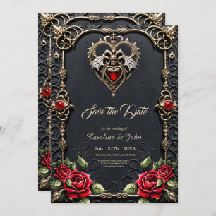 Reserva La Fecha Impresionante corazón gótico