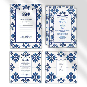 Reserva La Fecha Indigo Azulejo azul portugués Lisboa decorativo
