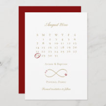 Infinity Love Double Happiness Calendar Boda