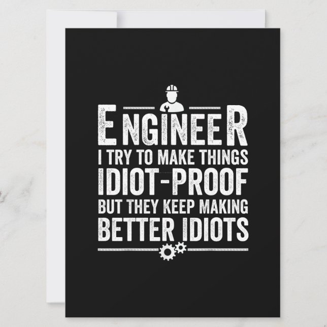 Reserva La Fecha Ingeniero que intento hacer las cosas a prueba de  (Anverso)