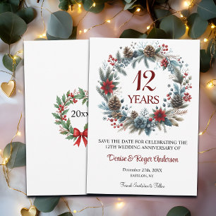 Reserva La Fecha Invierno del 12° Aniversario Boda