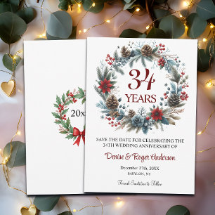 Reserva La Fecha Invierno del 34° Aniversario Boda
