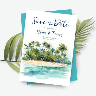 Reserva La Fecha Isla Paraíso Boda Tropical en Playa