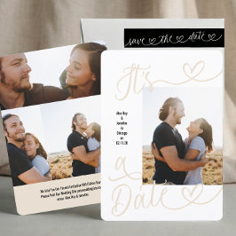 Reserva La Fecha It's A Date | 4 Photo | Calligraphy Wedding