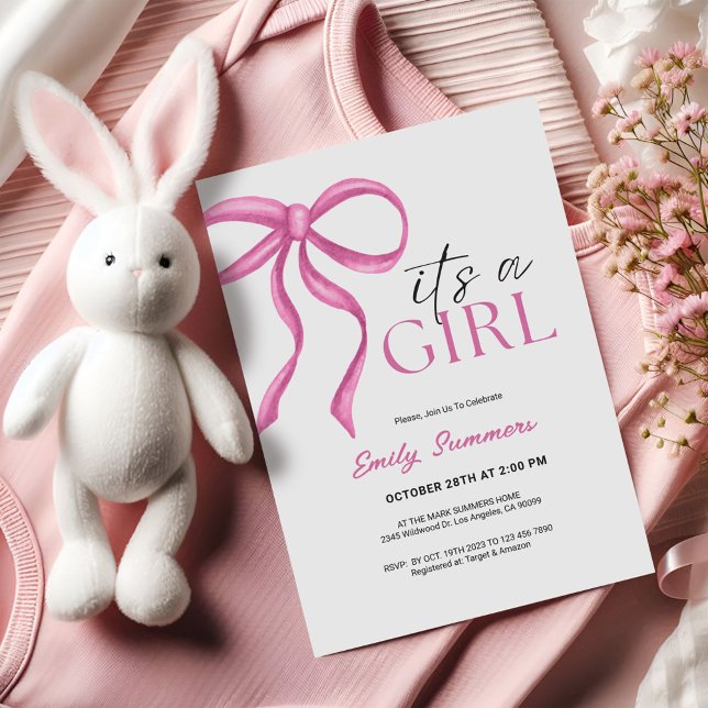 Reserva La Fecha It's a Girl Pink Ribbon  (Subido por el creador)