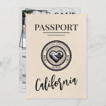 Ivory California Passport Save the Date