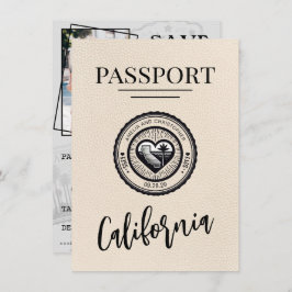 Reserva La Fecha Ivory California Passport Save the Date