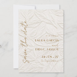 Reserva La Fecha Ivory Floral Wedding Photo