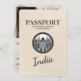 Reserva La Fecha Ivory India Passport Save the Date