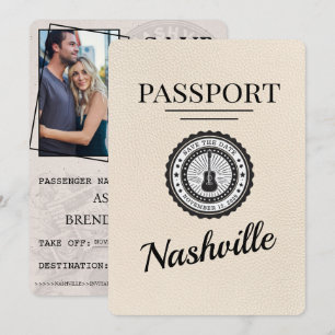 Reserva La Fecha Ivory Nashville Passport Save the Date