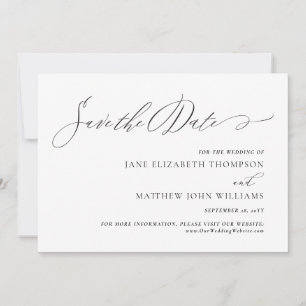 Reserva La Fecha Jane Elegant Script Save the Date Boda