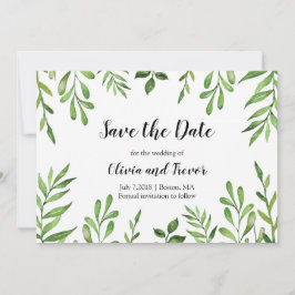 Reserva La Fecha Jardín Botánico Acuarela Verde Hojas verdes