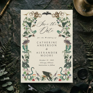 Reserva La Fecha Jardín Encantado Boda Botánica Gótica