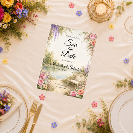 Reserva La Fecha Jardín Romántico junto al Lago para una Boda Seren