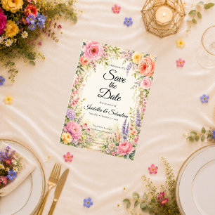 Reserva La Fecha Jardín Secreto Romántico Floración Boda