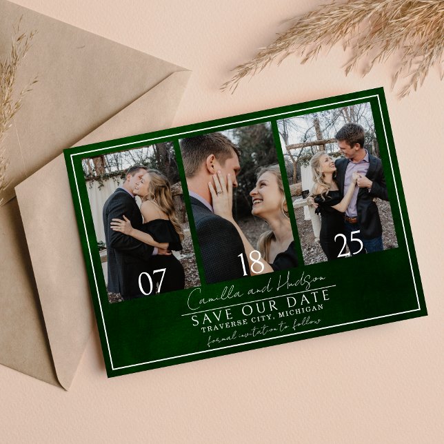 Reserva La Fecha Jewel Tone Romance | Esmeralda | Boda (Subido por el creador)