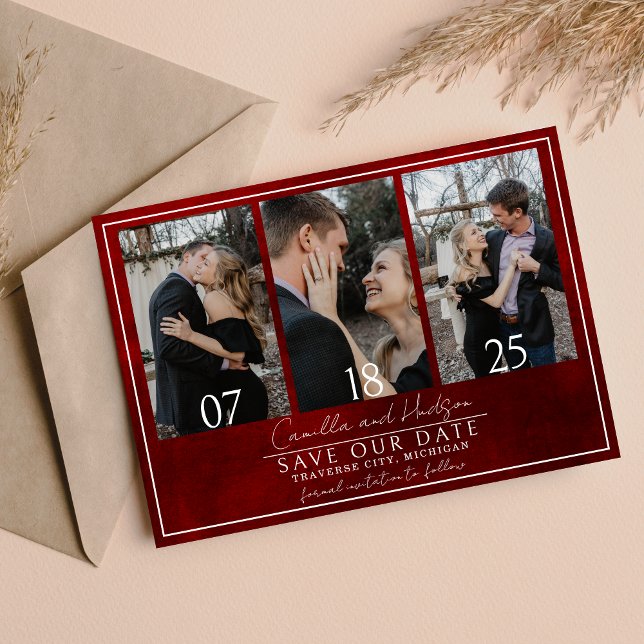 Reserva La Fecha Jewel Tone Romance | Ruby | Boda (Subido por el creador)