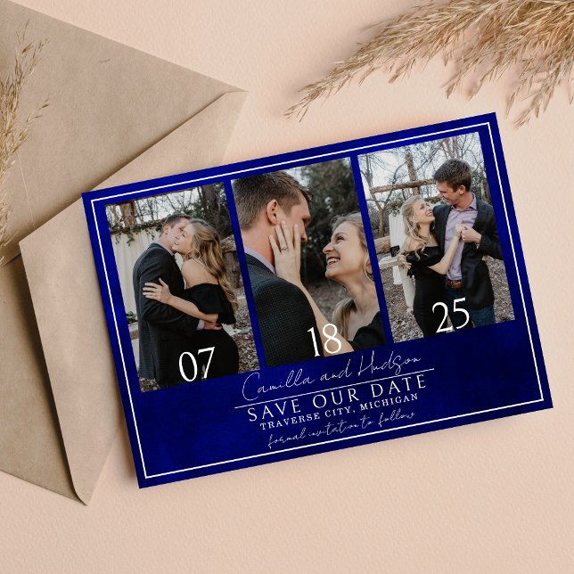Reserva La Fecha Jewel Tone Romance | Zafiro | Boda (Subido por el creador)