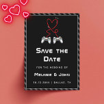 Reserva La Fecha Jugador Boda Geek Love Romantic Player 1 2 Funny<br><div class="desc">Sorprenda a sus huéspedes con estas divertidas tarjetas Save the Date que incluyen un ilustracion romántico de juegos. Añade fácilmente tu información haciendo clic en la opción "personalizar esta plantilla".</div>