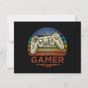 Reserva La Fecha Jugador de videojuegos retro gamer niños niñas ado
