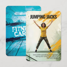 Jumping Jacks Fitness Card con Blue Backing