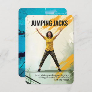 Reserva La Fecha Jumping Jacks Fitness Card con Blue Backing