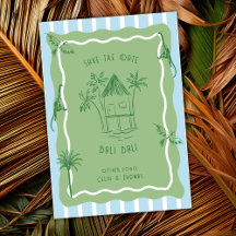 Jungle Tropical Retro Destination Wedding Coastal 