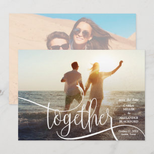 Reserva La Fecha JUNTOS Elegante Fotomía Boda Salvar La Fecha
