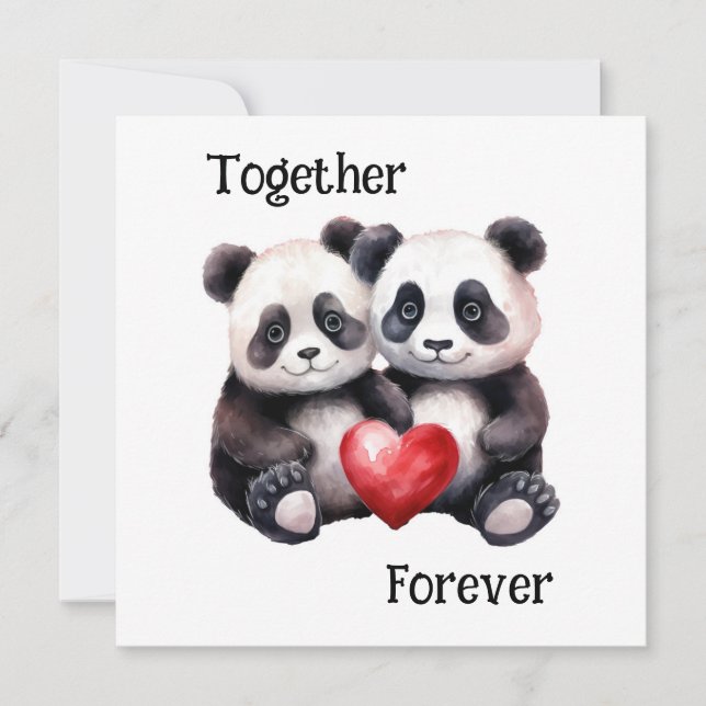 Reserva La Fecha Juntos Froever Panda par (Anverso)