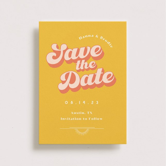 Reserva La Fecha Just Peachy Non Photo Wedding Save the Date (Subido por el creador)