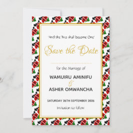 Reserva La Fecha KENIA Celebración de Boda Costumbre Cristiana