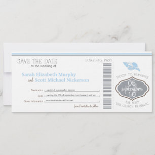 Reserva La Fecha Key West Save the Date Boarding Pass
