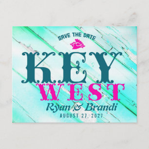 Reserva La Fecha KEY WEST Wood Save the Date